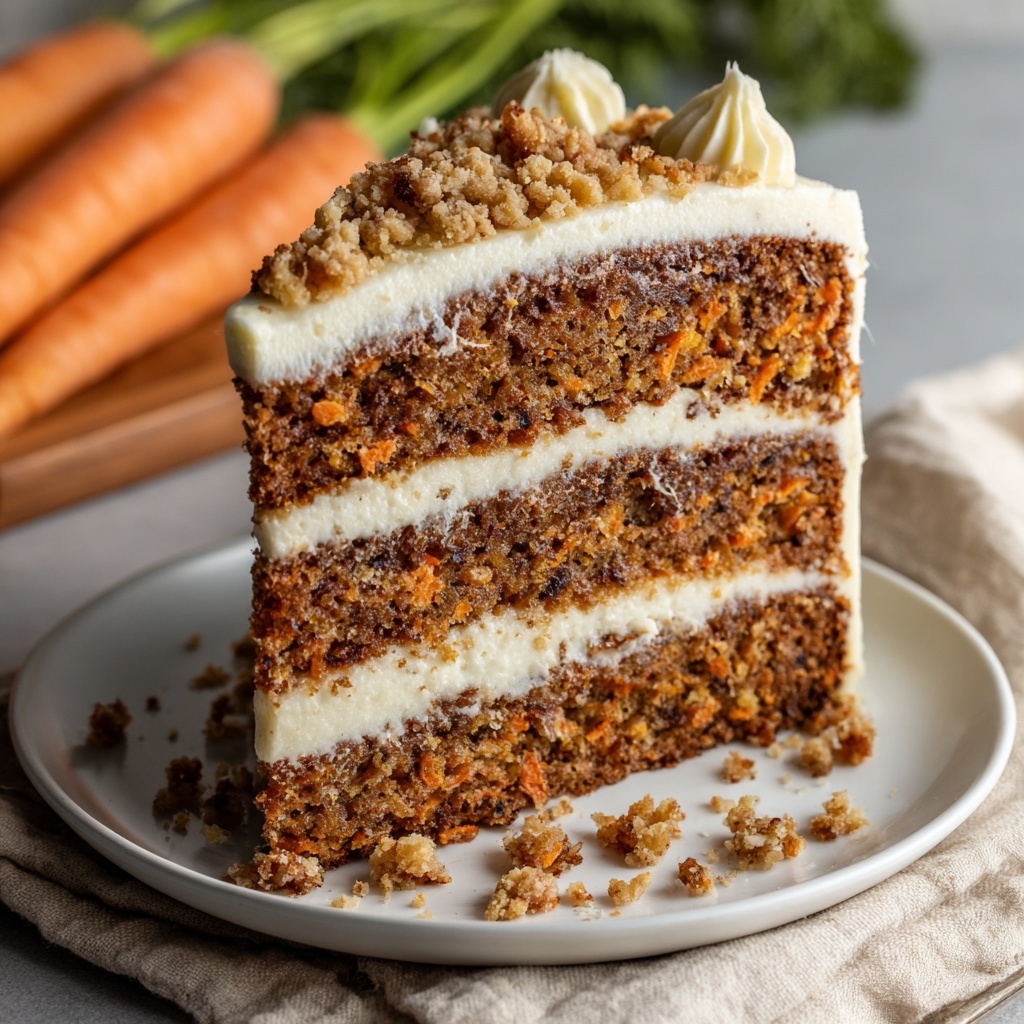 Moist Carrot Cake with Cream Cheese Frosting Recipe - Recipe Image