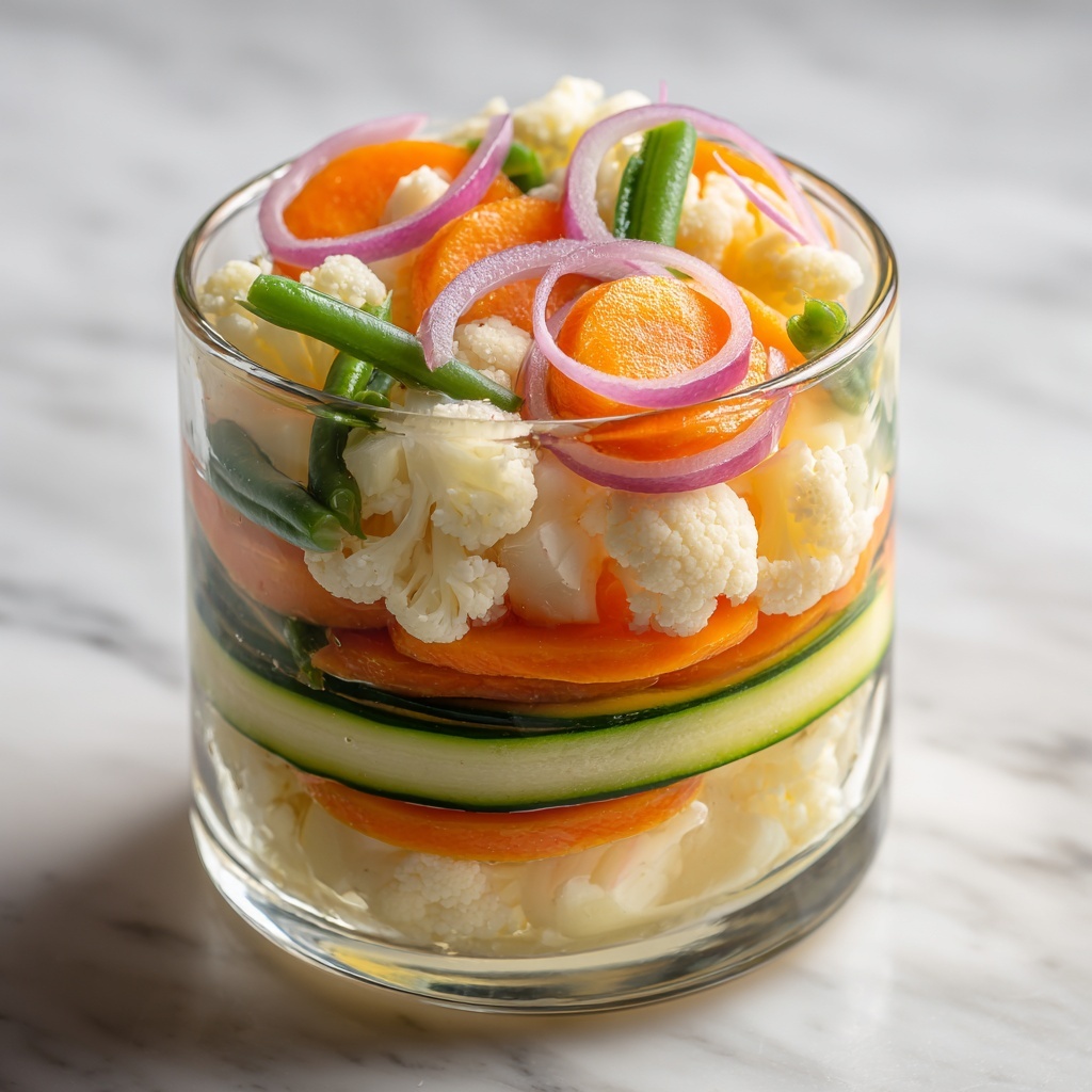 Crunchy Tangy Refrigerator Pickled Vegetables Recipe - Recipe Image