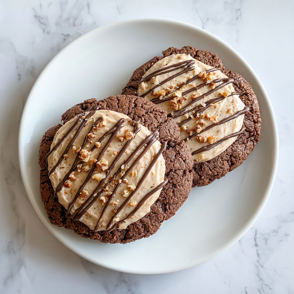 German Chocolate Cookies with Coconut Pecan Frosting Recipe - Recipe Image