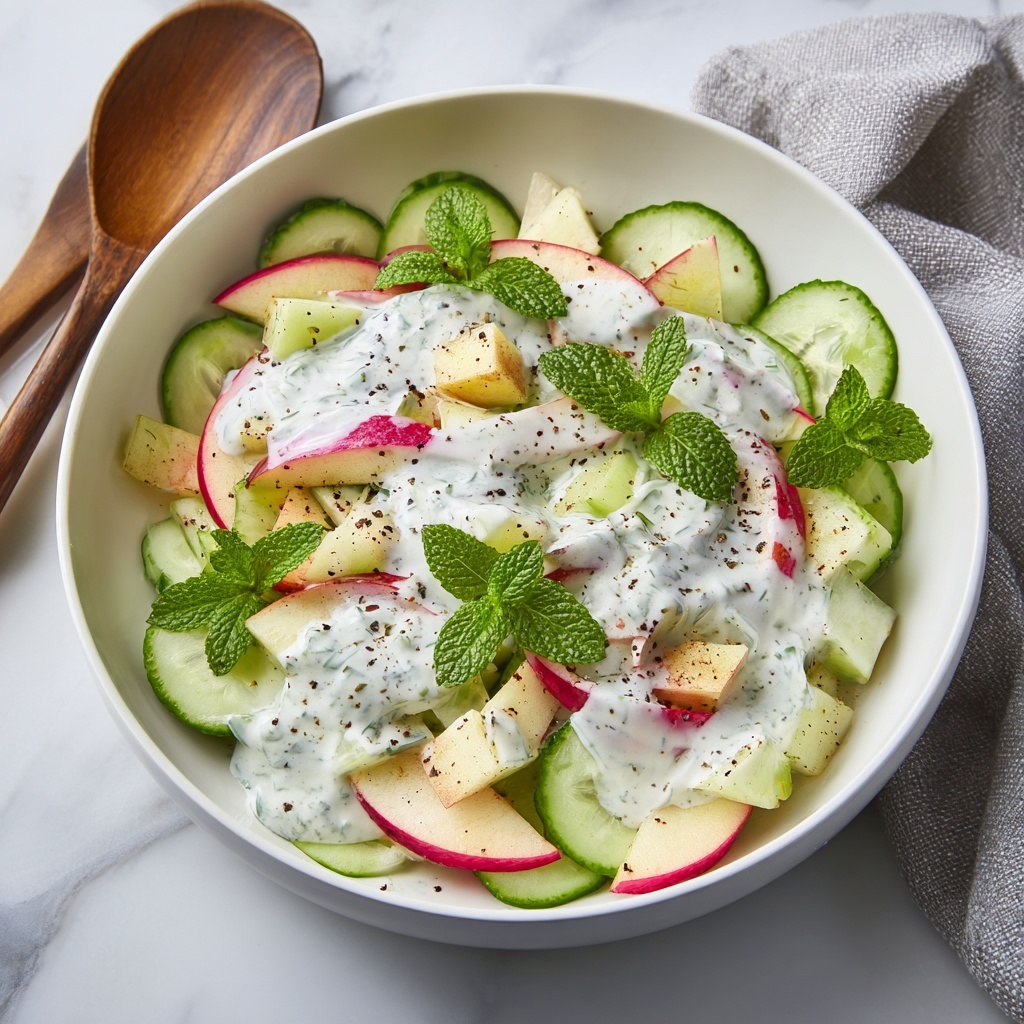 Apple Cucumber Salad with Lemon Honey Dressing Recipe - Recipe Image