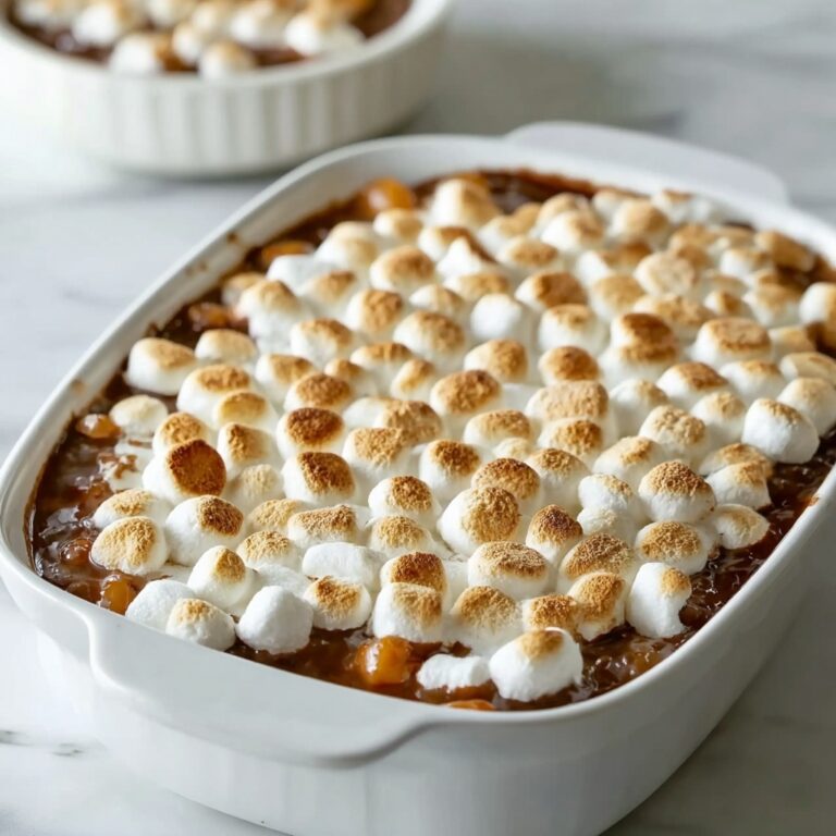 Sweet Potato Casserole with Marshmallow and Streusel Topping Recipe