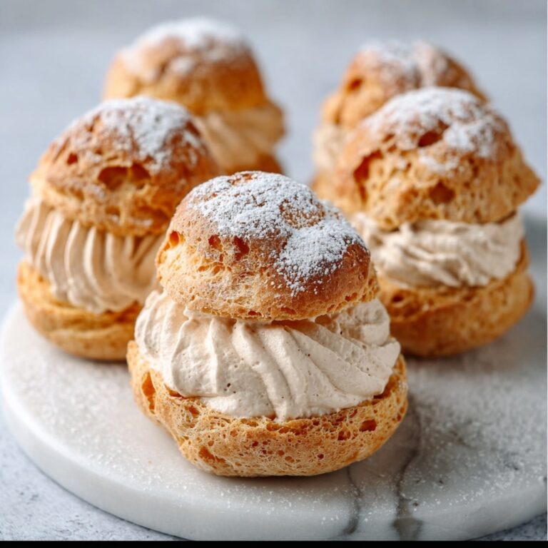 Choux Pastry with Milk Tea Cream Recipe