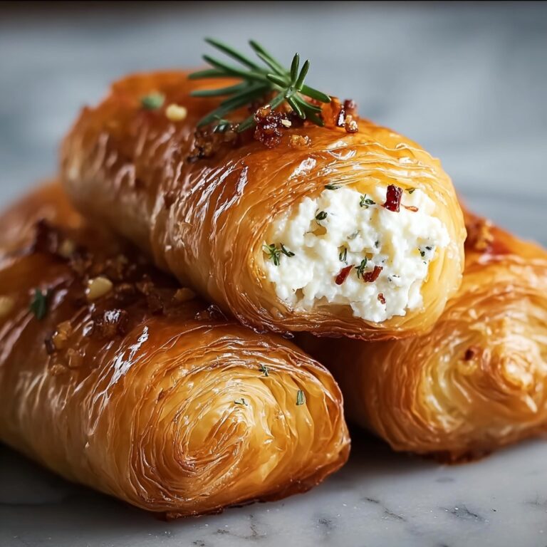 Oven Fried Feta Rolls with Chili Honey Recipe