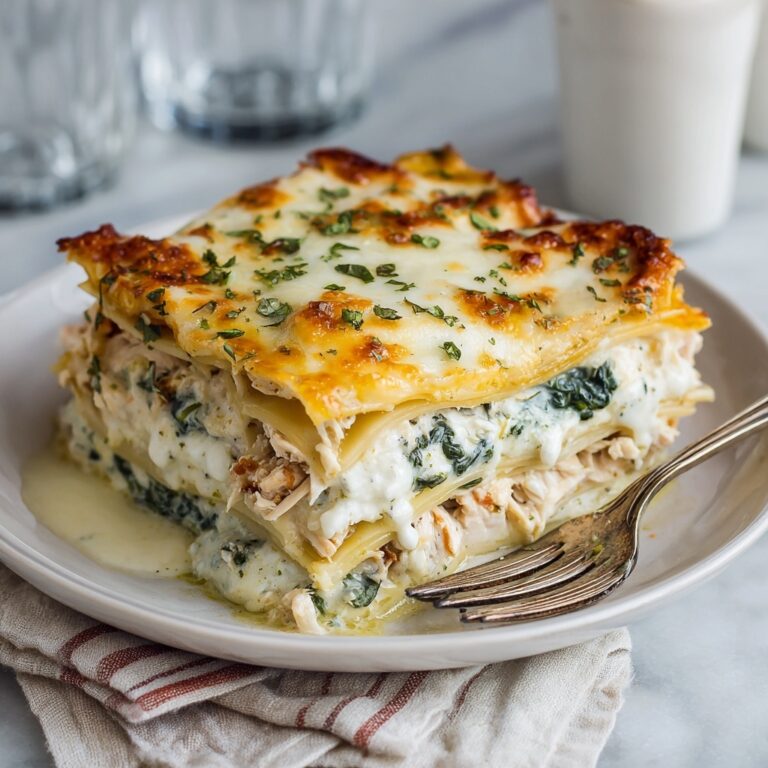 White Cheese Chicken Lasagna Recipe