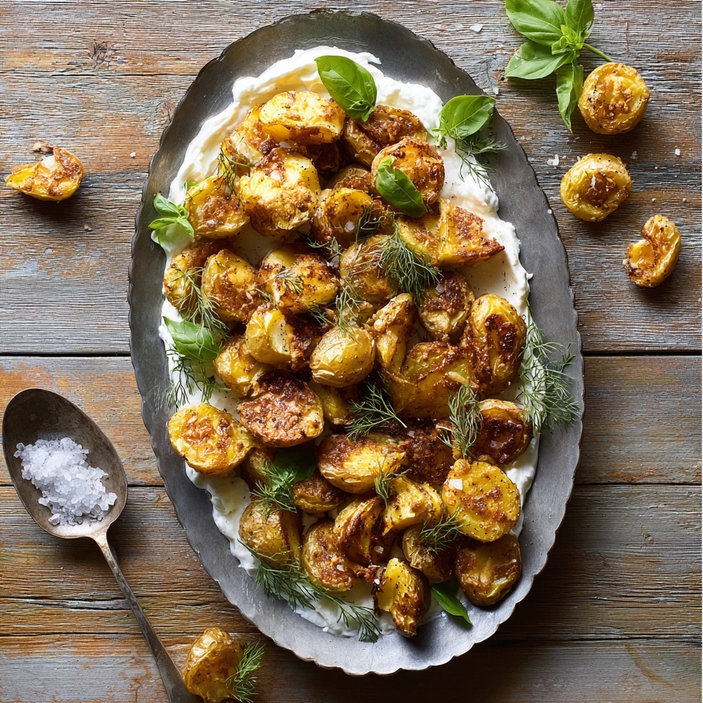 Salt & Vinegar Smashed Taters Recipe - Recipe Image