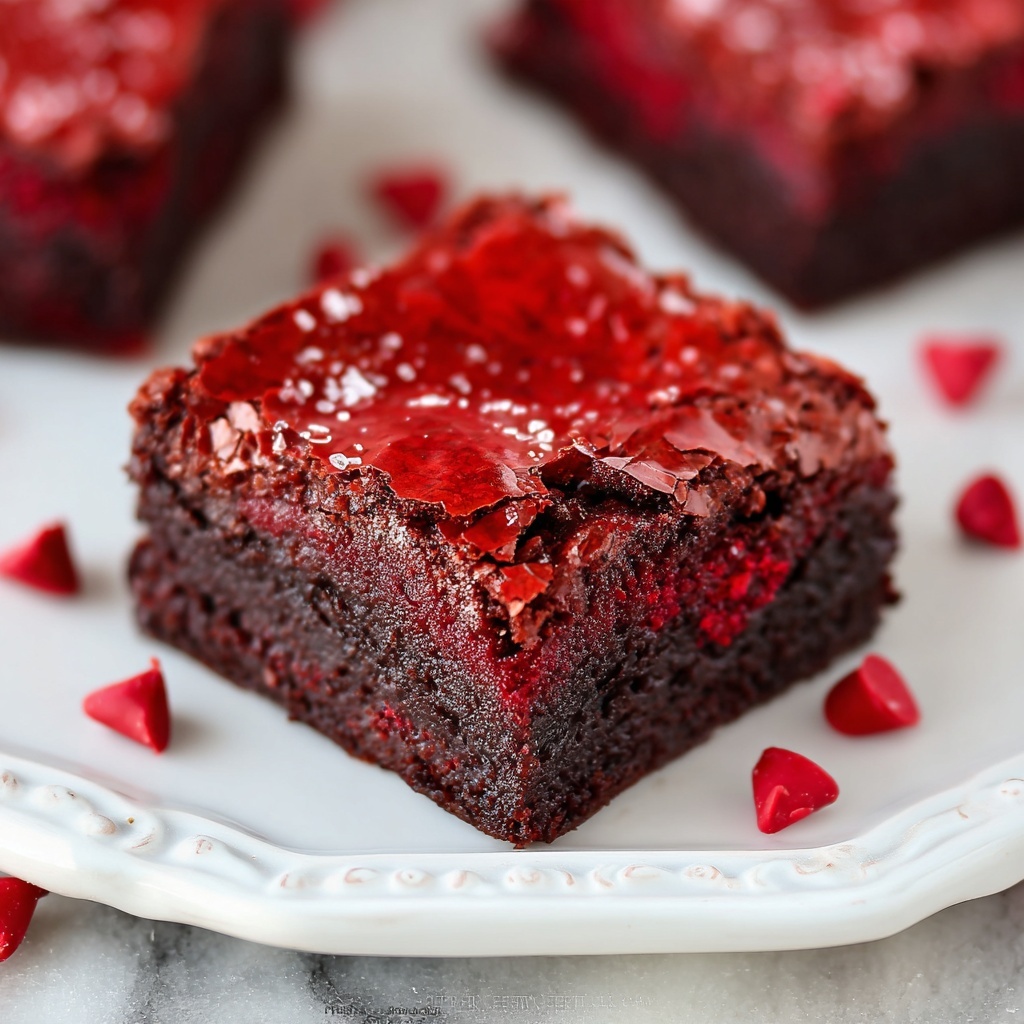 Kiss Me Red Velvet Brownies Recipe - Recipe Image
