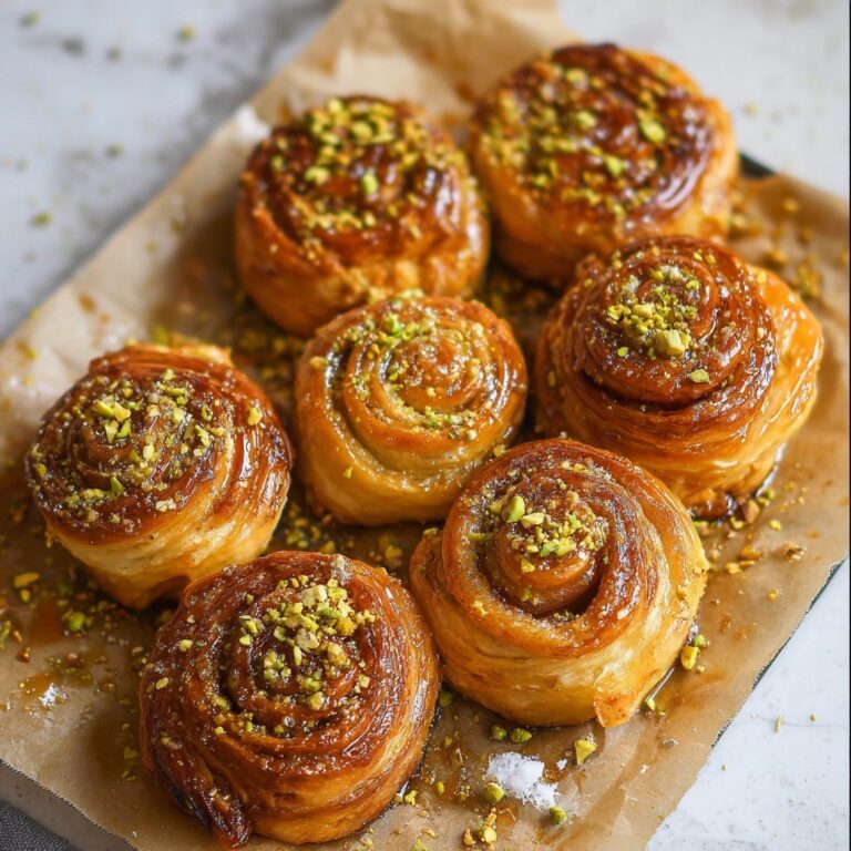 Pistachio Honey Baklava Rolls Recipe