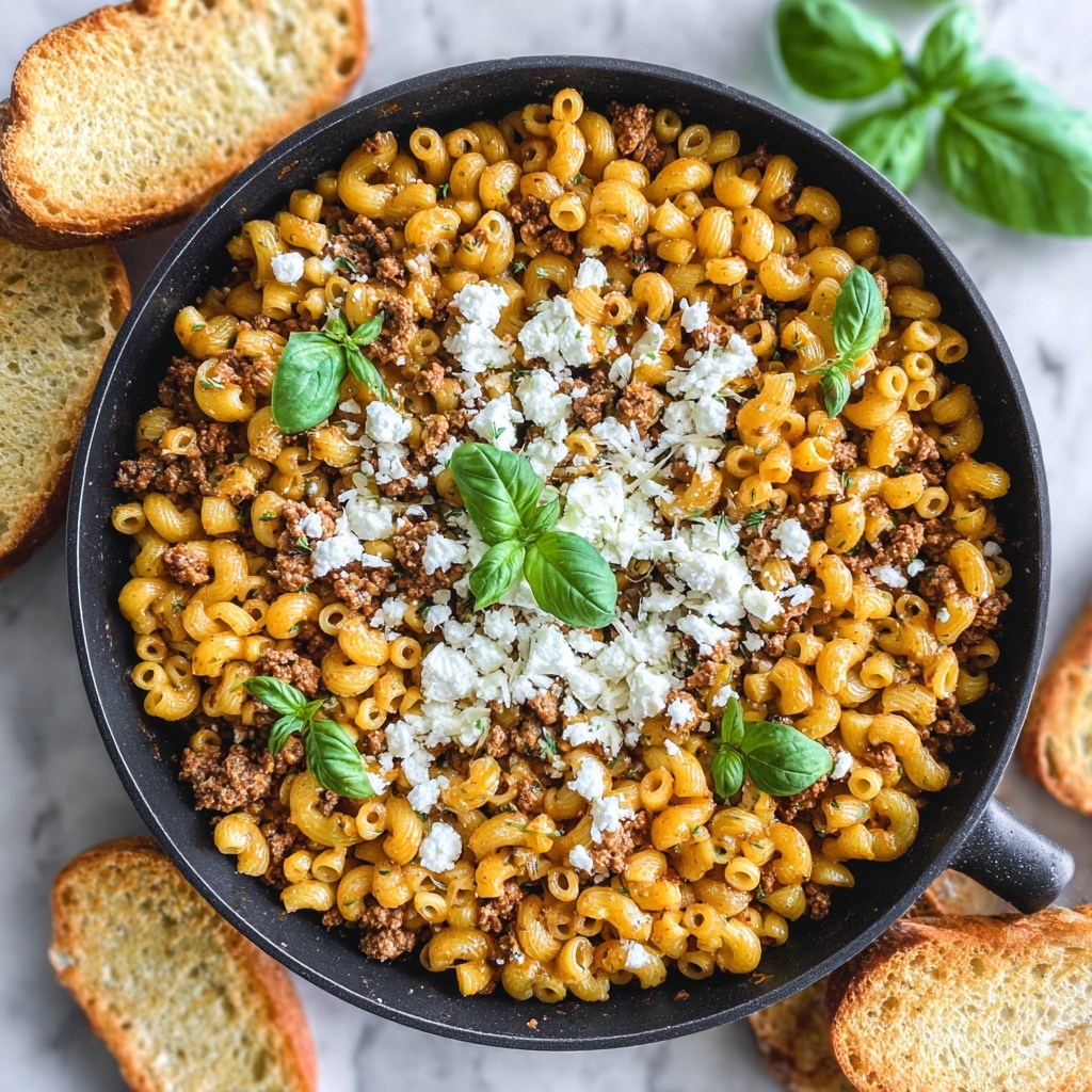 Ground Beef and Orzo Skillet Recipe - Recipe Image