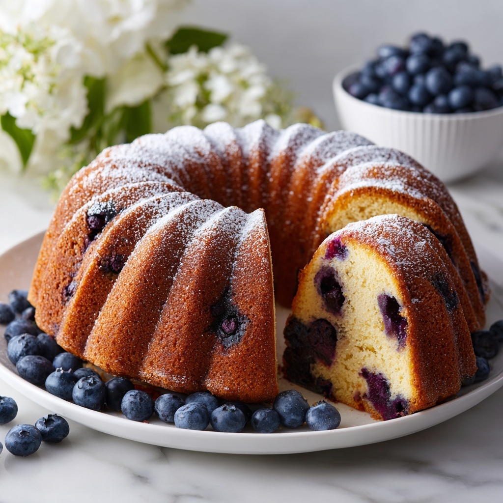 Blueberrylicious Sour Cream Bundt Cake Recipe - Recipe Image