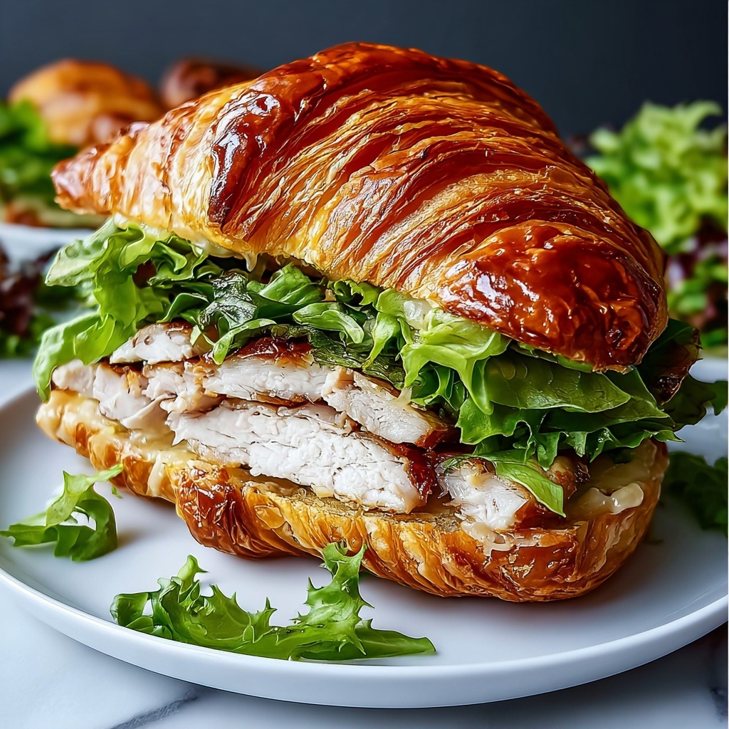 Chicken Caesar Croissant Sandwich Recipe - Recipe Image