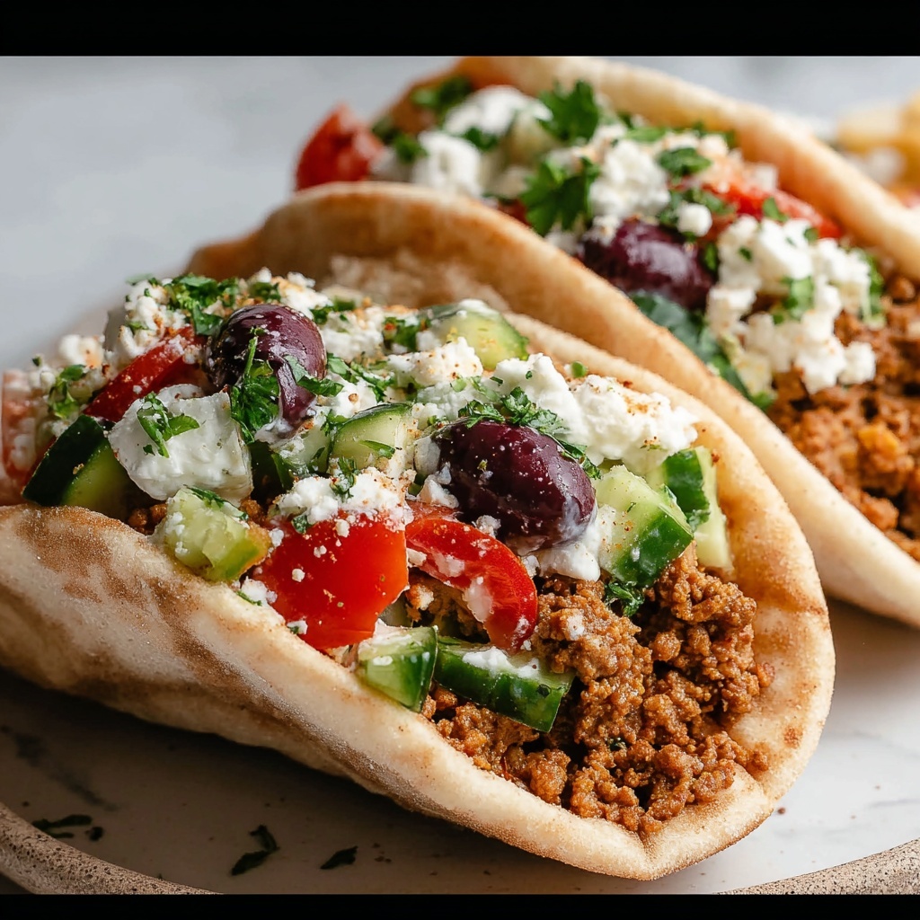 Mediterranean Ground Chicken Pitas Recipe - Recipe Image