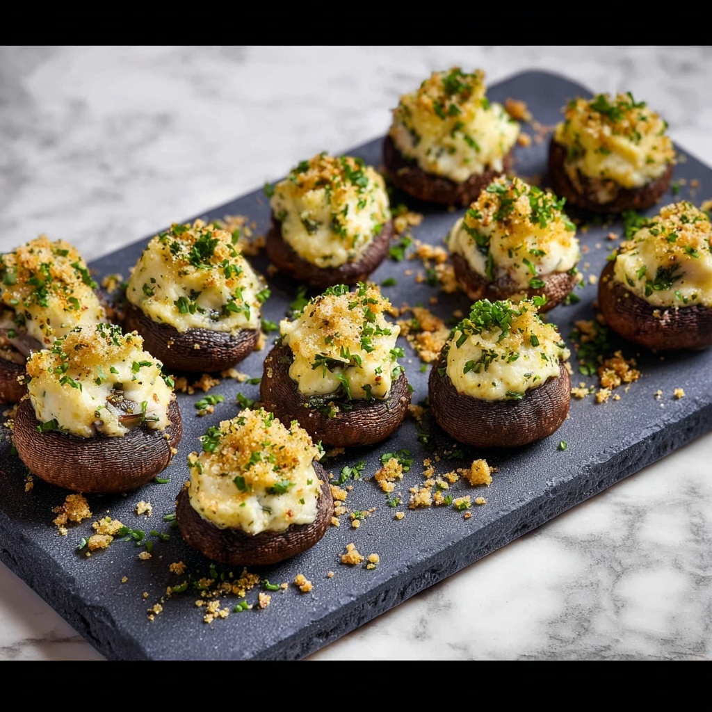 Crab Rangoon Stuffed Mushrooms Recipe - Recipe Image
