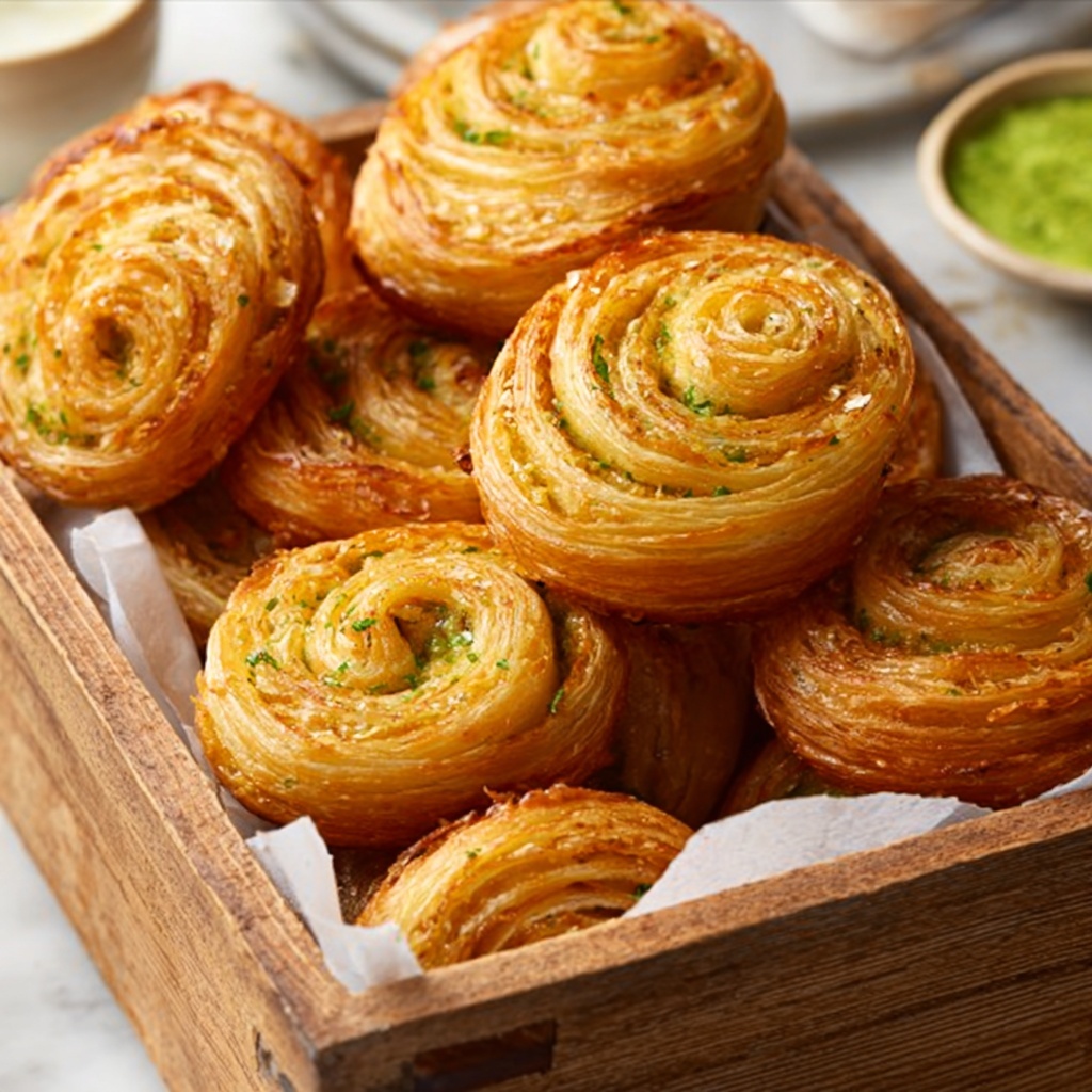 Cheesy Garlic Cruffins Recipe - Recipe Image