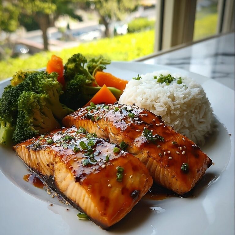 Salmon Teriyaki with Steamed Rice Recipe