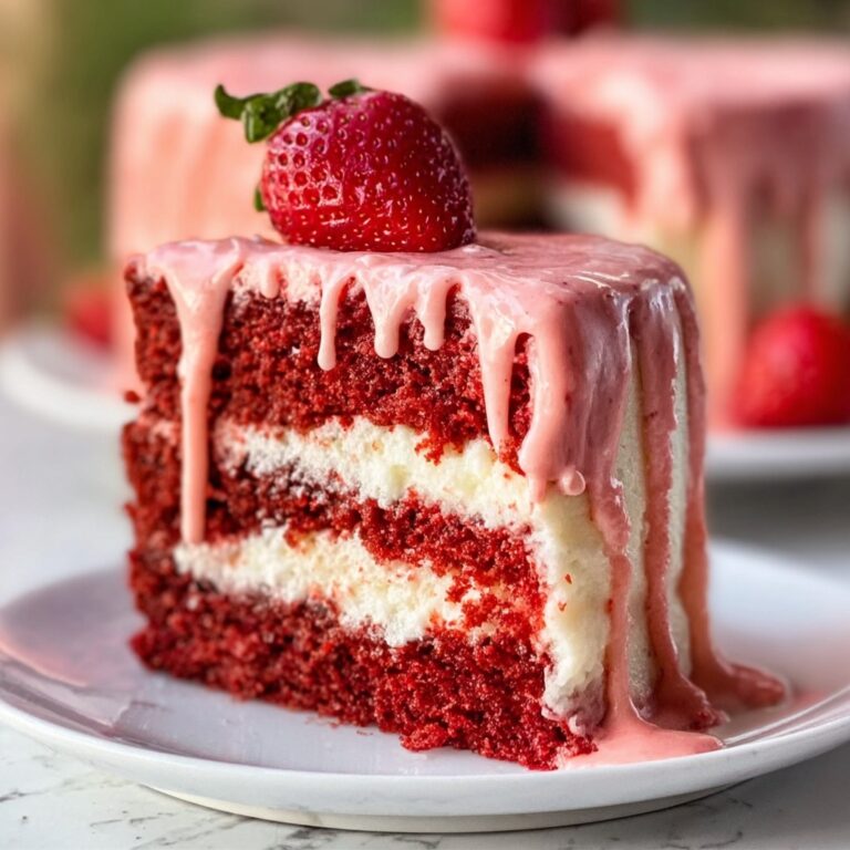 Strawberry Honeybun Cake with Strawberry Cream Icing Recipe