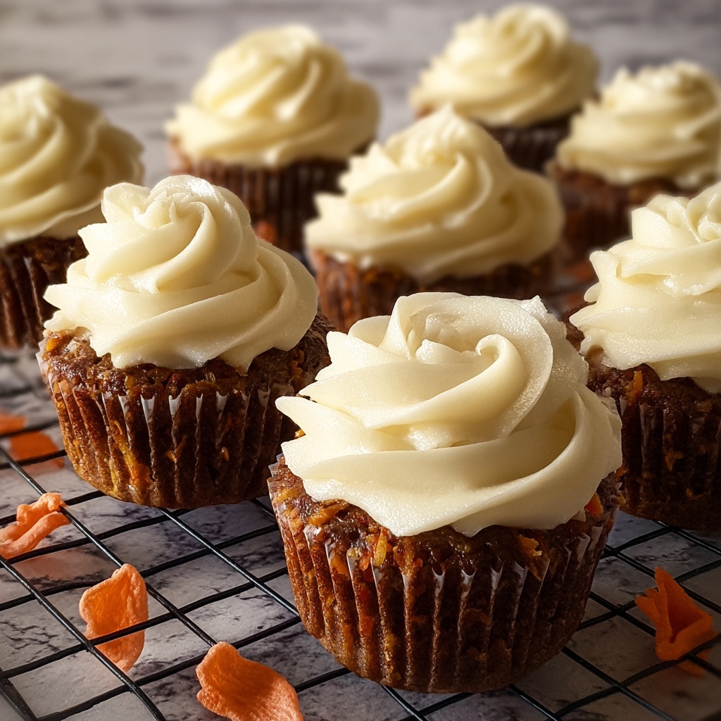 Carrot Cake Cupcakes with Cream Cheese Frosting Recipe - Recipe Image