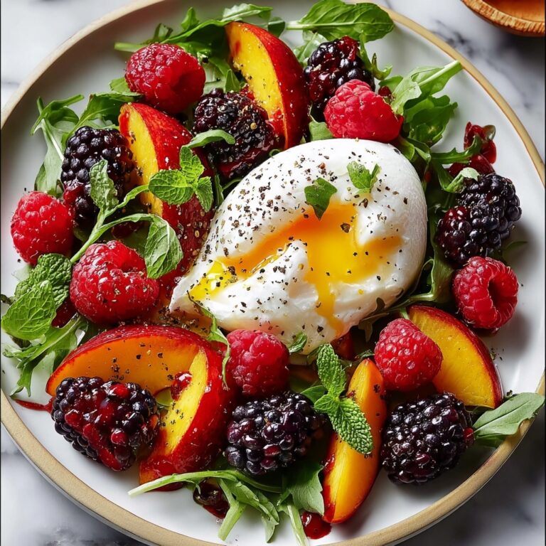 Peach Burrata Salad with Basil, Balsamic Glaze, and Toasted Nuts Recipe