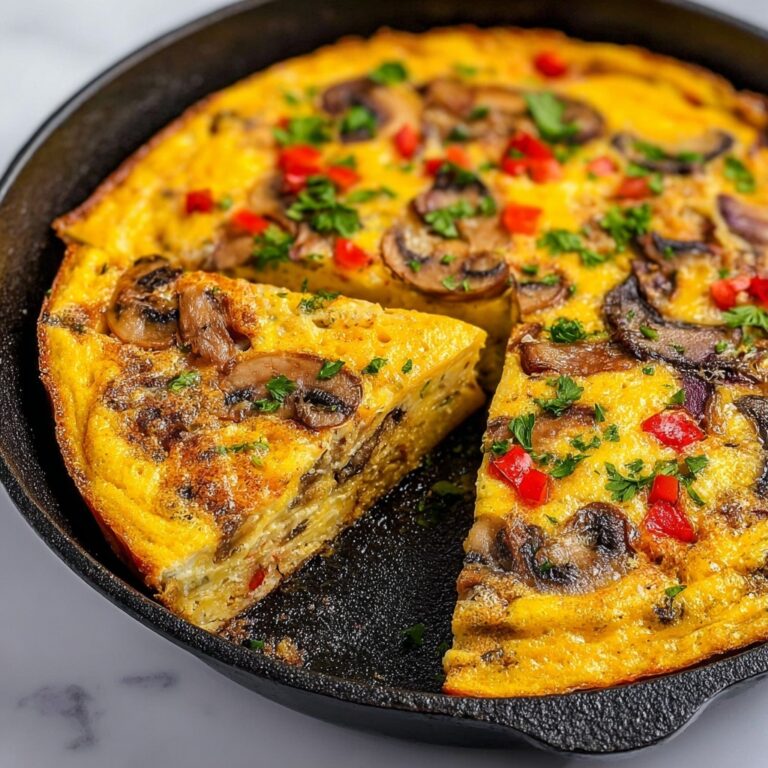 Vegetable Mushroom and Bell Pepper Frittata Recipe