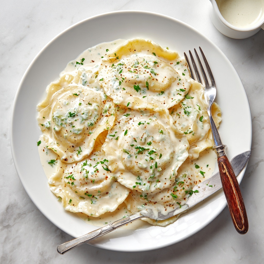 Lobster Ravioli with Creamy Lemon Parmesan Sauce Recipe - Recipe Image