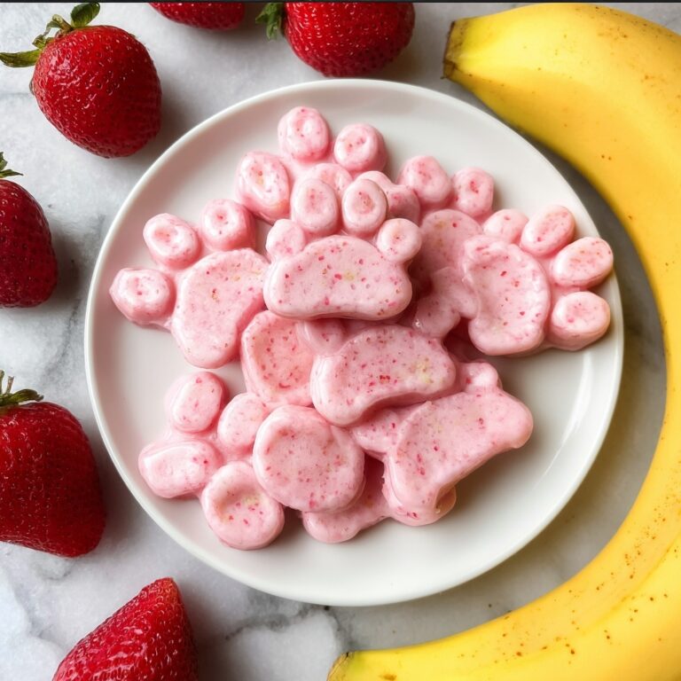 Strawberry and Yogurt Frozen Dog Treats Recipe