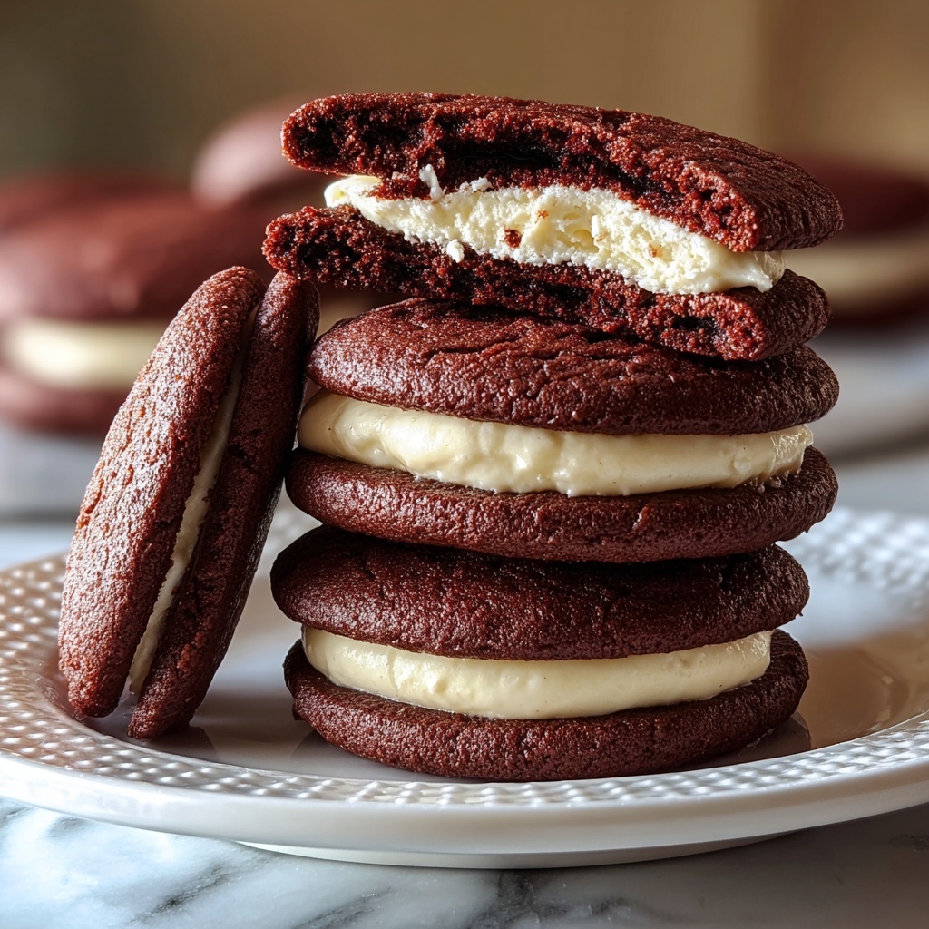 Luscious Red Velvet Cookies with a Creamy Cheesecake Surprise Recipe - Recipe Image