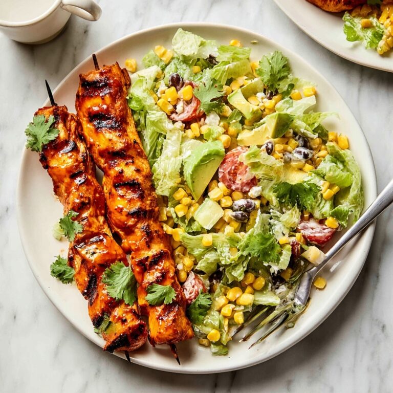 BBQ Chicken Skewer Salad Recipe