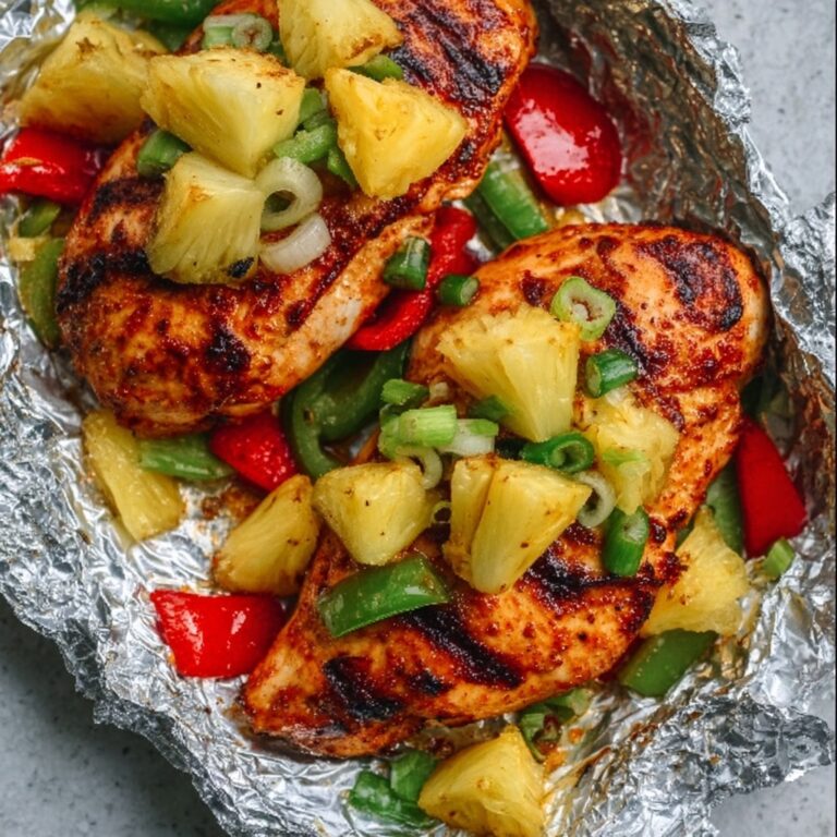 Teriyaki Chicken and Pineapple Foil Packets Recipe