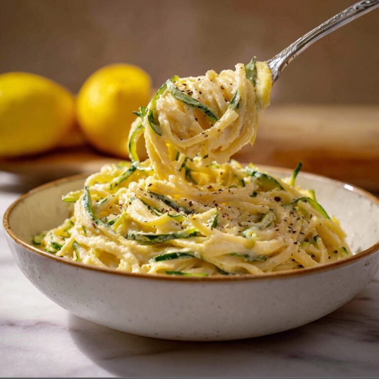 Creamy Lemon Zucchini Pasta Recipe