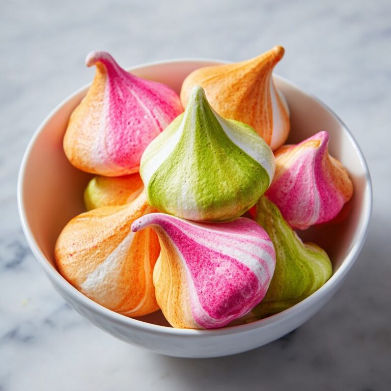 Rainbow Sherbet Meringues Recipe