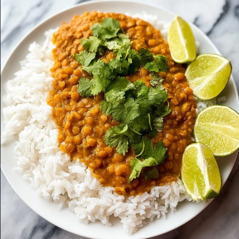 Red Lentil Dal with Coconut Milk and Spiced Aromatics Recipe