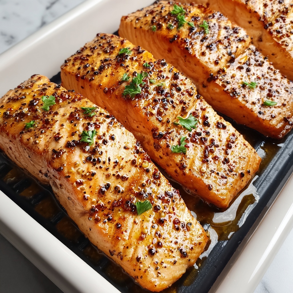 Air Fryer Honey Mustard Glazed Salmon Recipe - Recipe Image