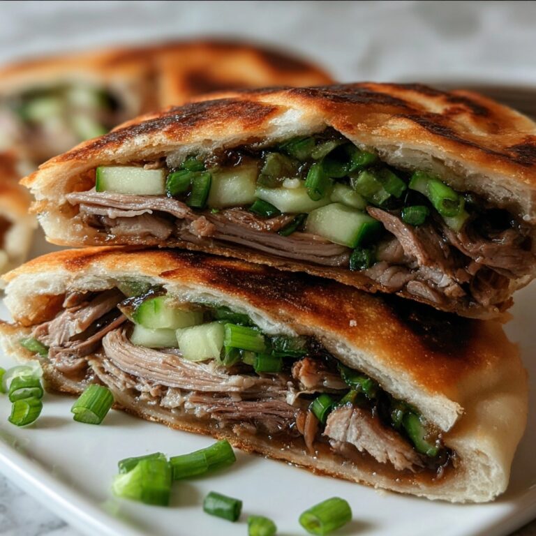 Taiwanese Beef Stuffed Scallion Pancake Recipe