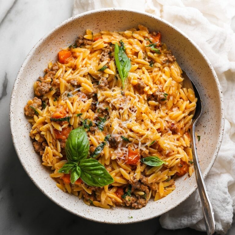 Ground Beef Orzo Skillet Recipe