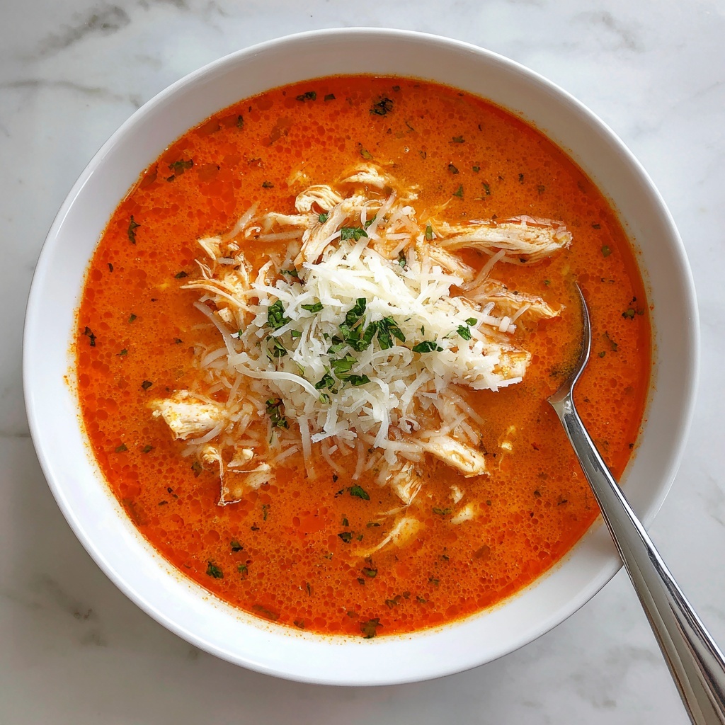 Crock Pot Creamy Chicken Parmesan Soup Recipe - Recipe Image