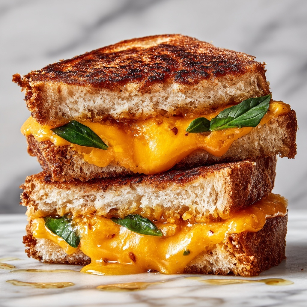 Honey Peach White Cheddar Grilled Cheese Recipe - Recipe Image