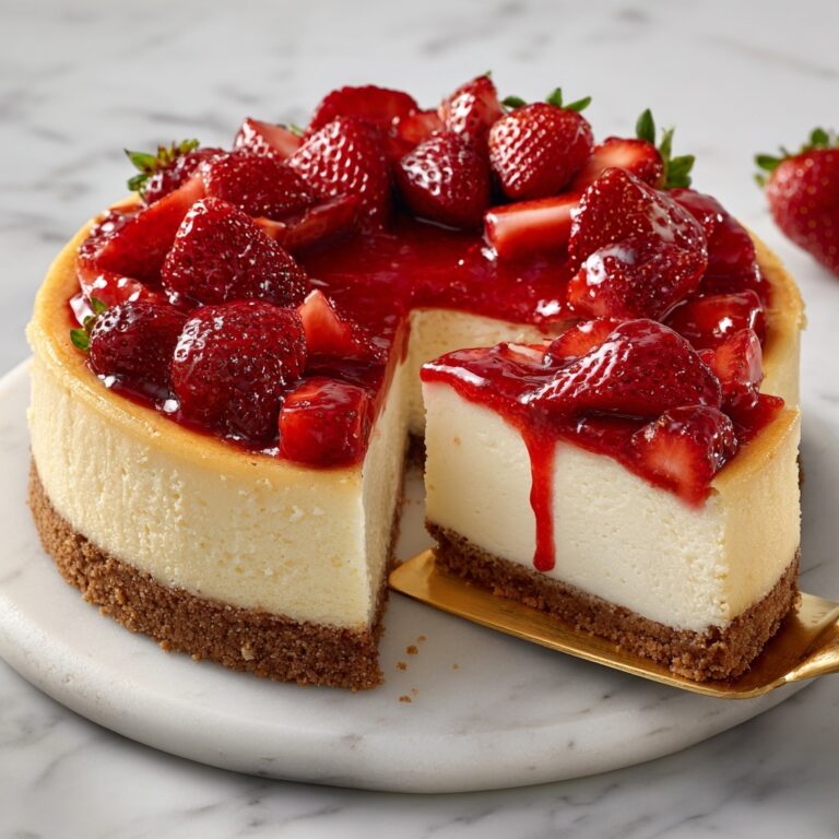 Perfect Cheesecake with Strawberry Topping Recipe