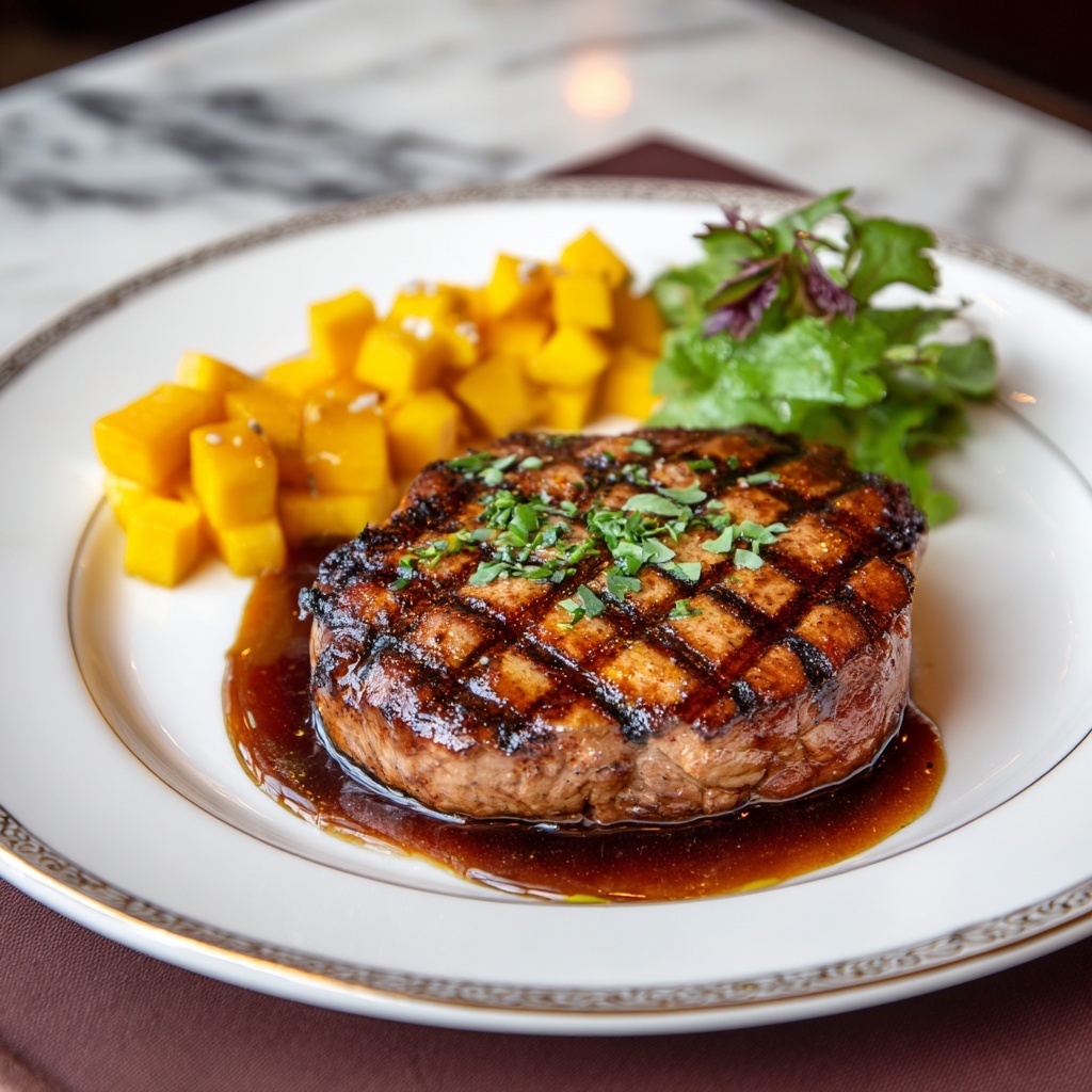 Grilled Tuna Steaks with Mango Chutney Recipe - Recipe Image