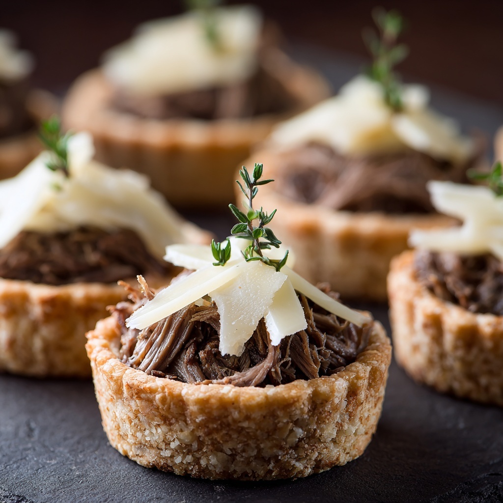 Mini Roasted Beef and Gruyère Savory Tarts Recipe - Recipe Image