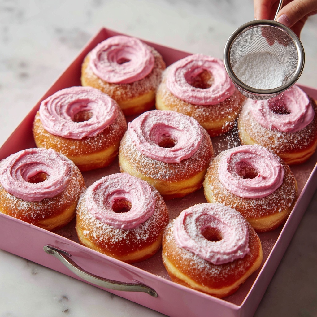 Summer Fruit Cheesecake Stuffed Brioche Doughnuts Recipe - Recipe Image