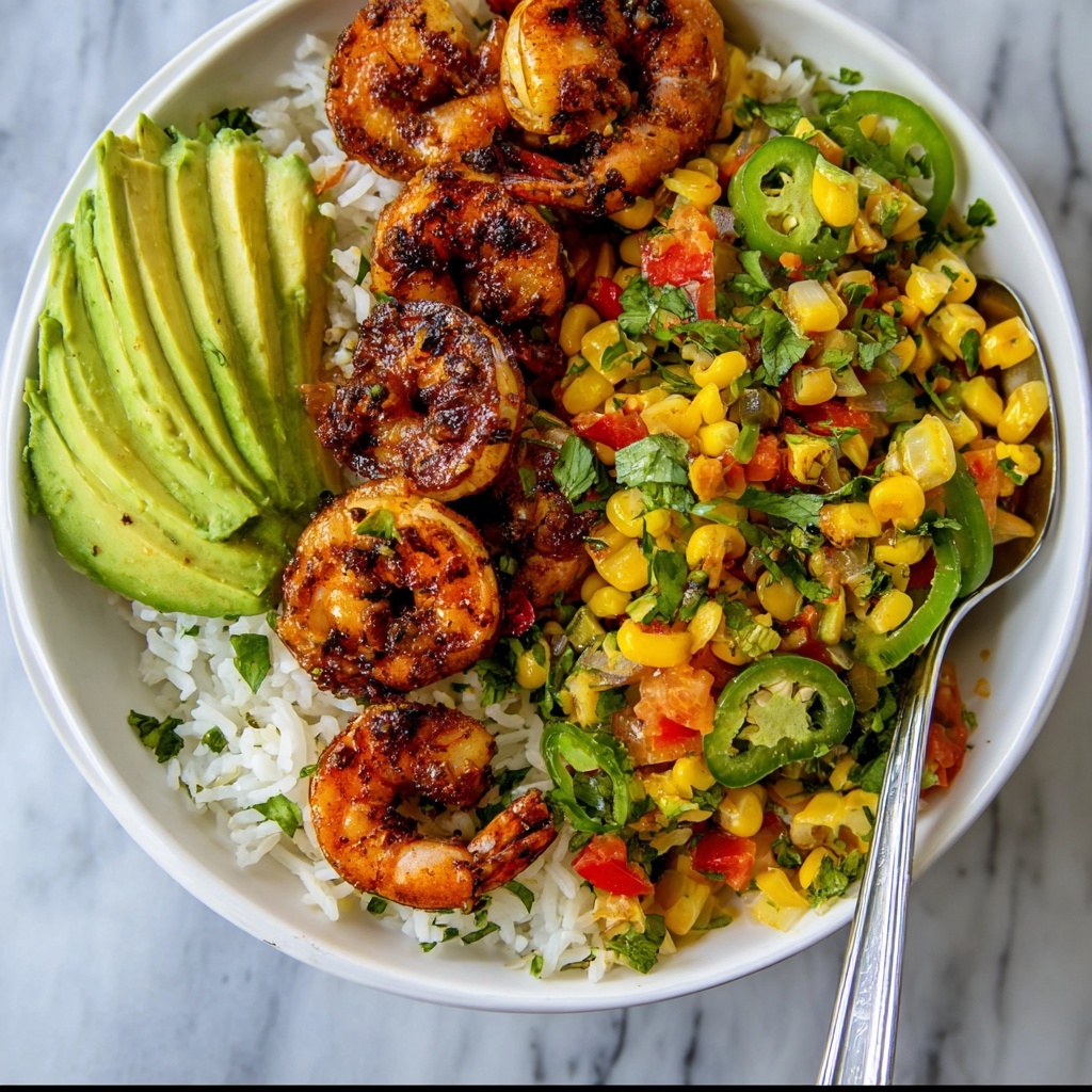 Chipotle Shrimp Avocado and Mango Rice Bowls Recipe - Recipe Image