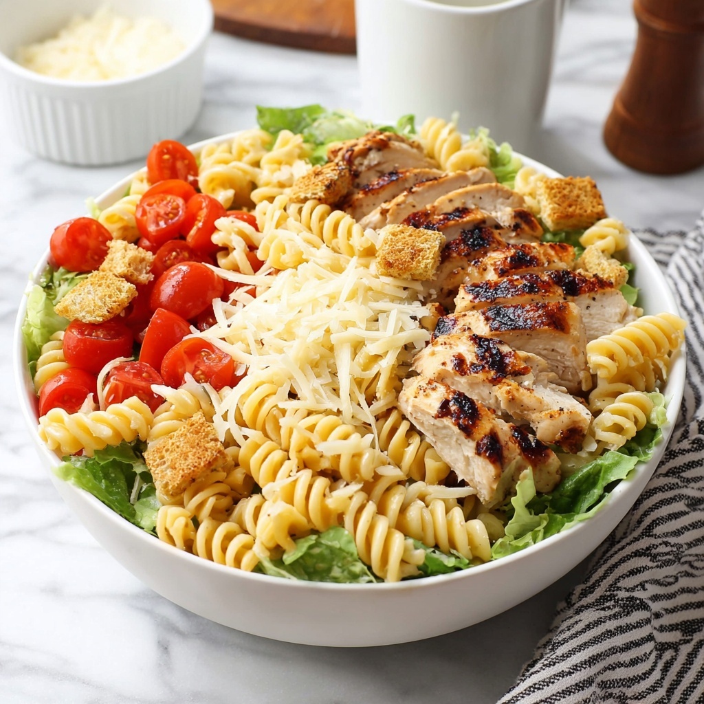 Chicken Caesar Pasta Salad Recipe - Recipe Image