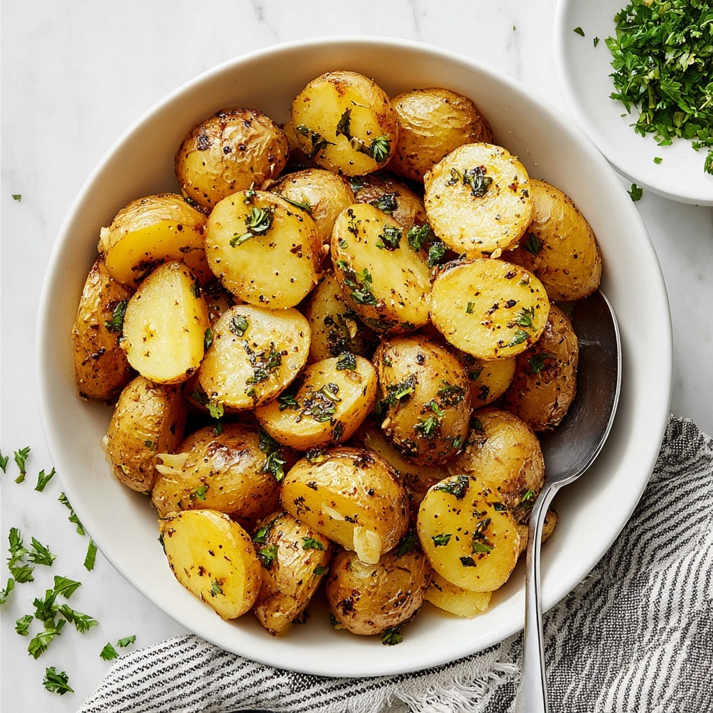 Garlic Herb Roasted Potatoes Recipe - Recipe Image