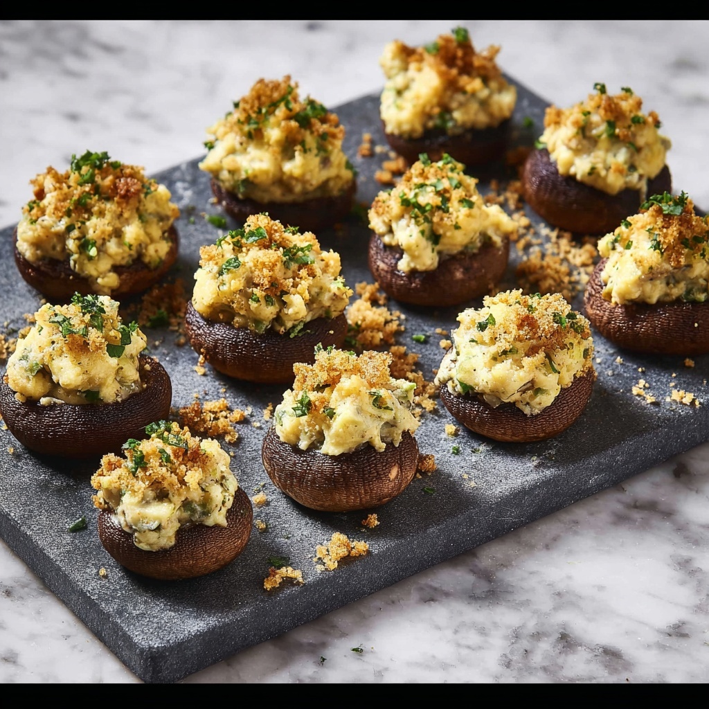 Crab Rangoon Stuffed Mushrooms Recipe - Recipe Image