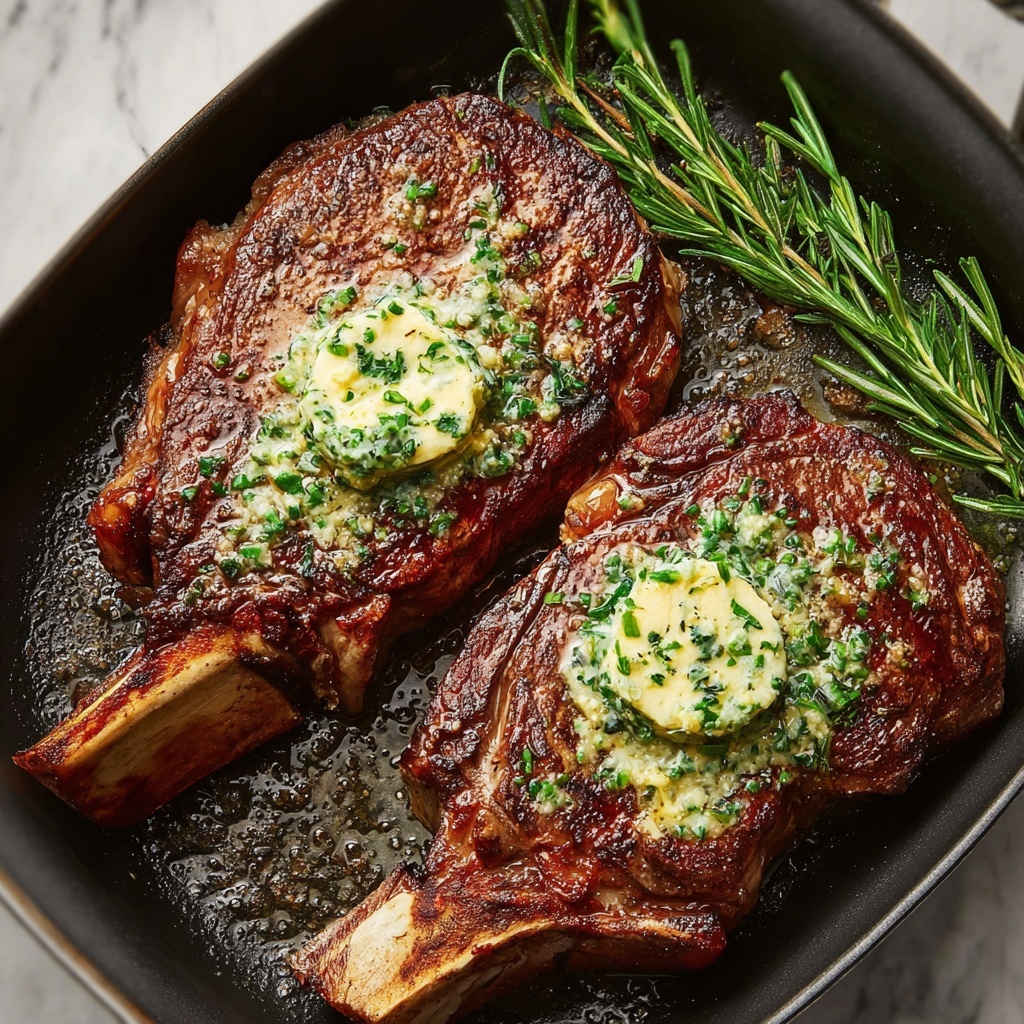 Air Fryer Ribeye Steak with Garlic Butter Recipe - Recipe Image