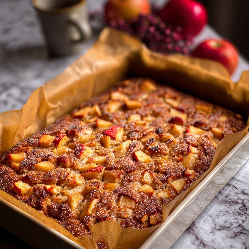Glazed Honeycrisp Apple Fritter Cake Recipe - Recipe Image