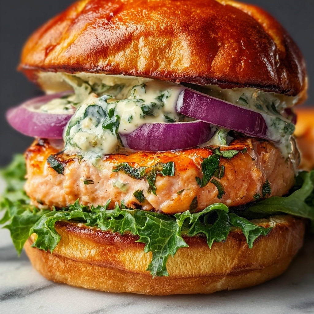 Salmon Burgers with Basil Mayo Recipe - Recipe Image