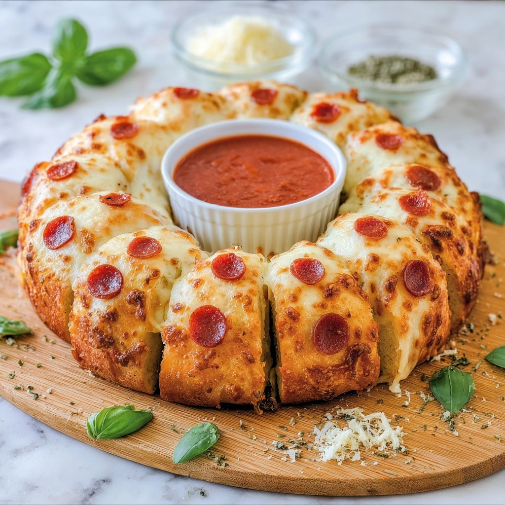 Pizza Pull-Apart Bread Recipe - Recipe Image
