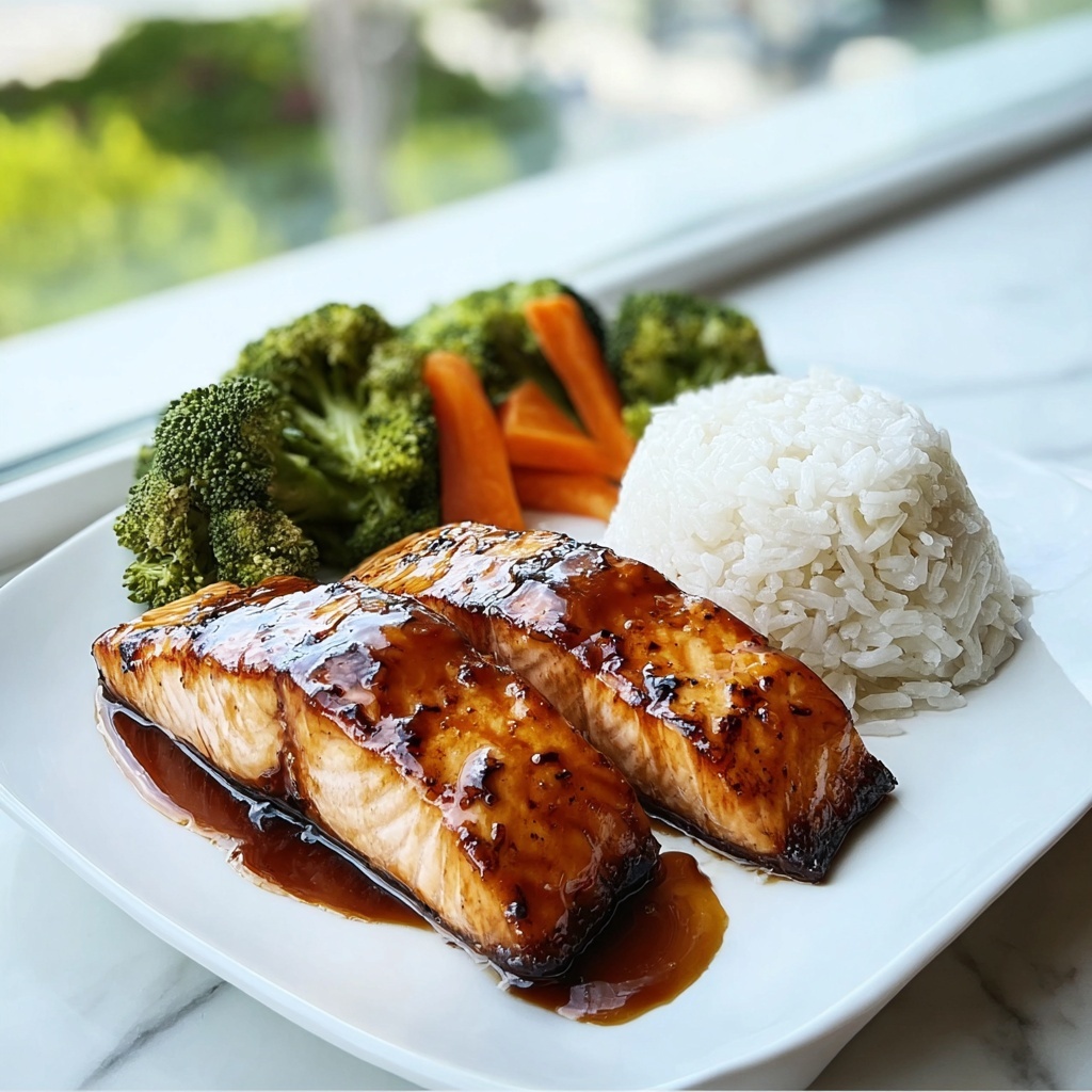 Salmon Teriyaki with Steamed Rice Recipe - Recipe Image