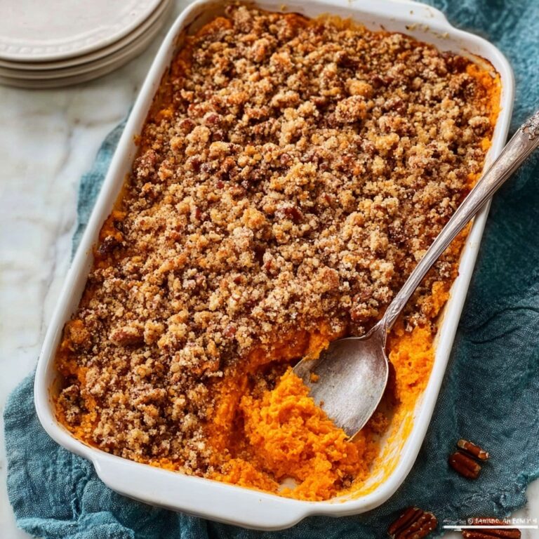Sweet Potato Casserole with Pecan Streusel Topping Recipe