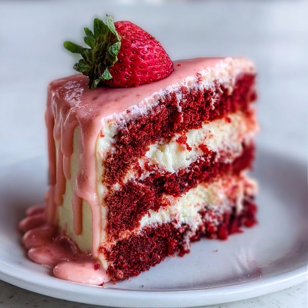 Strawberry Honeybun Cake with Strawberry Cream Icing Recipe - Recipe Image